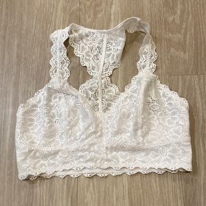 White lace bralette